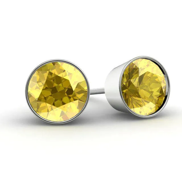 Yellow Sapphire Studs