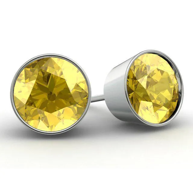 Yellow Sapphire Studs