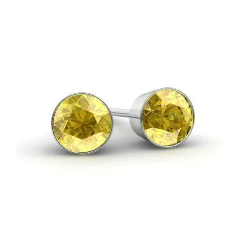 Yellow Sapphire Studs