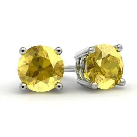 Yellow Sapphire Studs