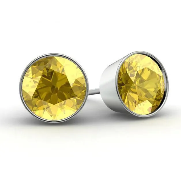 Yellow Sapphire Studs