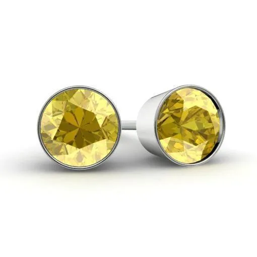 Yellow Sapphire Studs