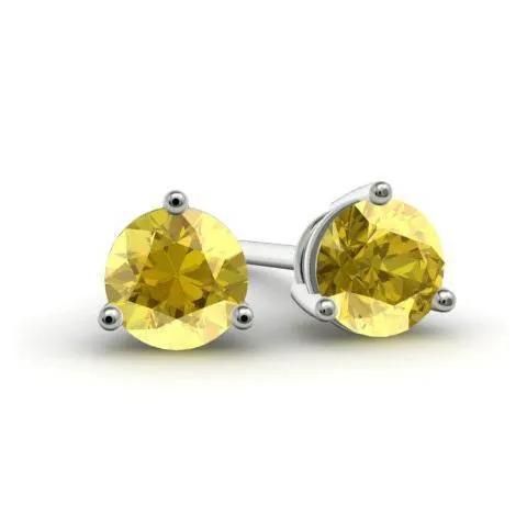 Yellow Sapphire Studs